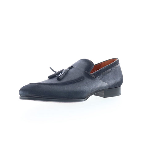 Mezlan Pavese Tassled Slip On Cobalt 21310 Mens Gray Loafers Tasseled Shoes
