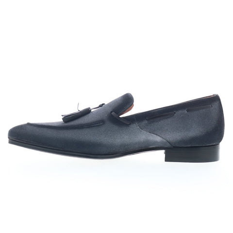 Mezlan Pavese Tassled Slip On Cobalt 21310 Mens Gray Loafers Tasseled Shoes