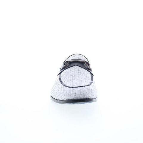 Mezlan Silva Woven Slip On 21503 Mens White Loafers & Slip Ons Casual Shoes