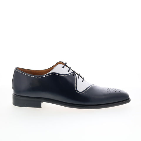 Mezlan Spectator Oxford 21532 Mens Blue Oxfords & Lace Ups Casual Shoes