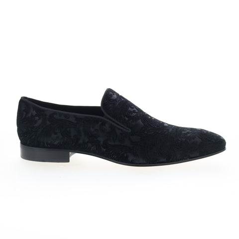 Mezlan Travolta 21578 Mens Black Nubuck Loafers & Slip Ons Casual Shoes