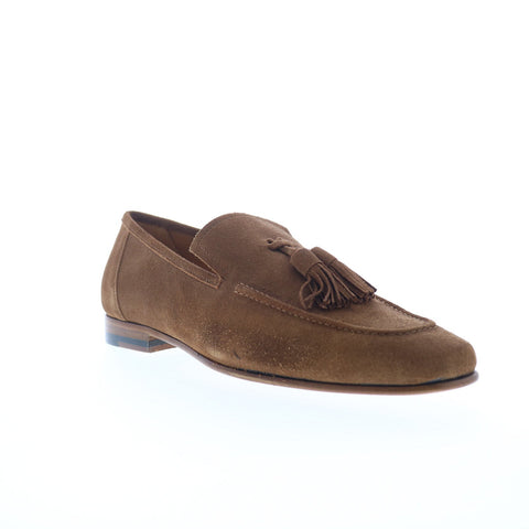 Mezlan English Tassel Loafer 21583 Mens Brown Suede Loafers Tasseled Shoes