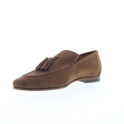 Mezlan English Tassel Loafer 21583 Mens Brown Suede Loafers Tasseled Shoes