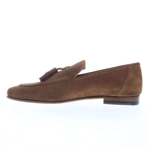 Mezlan English Tassel Loafer 21583 Mens Brown Suede Loafers Tasseled Shoes