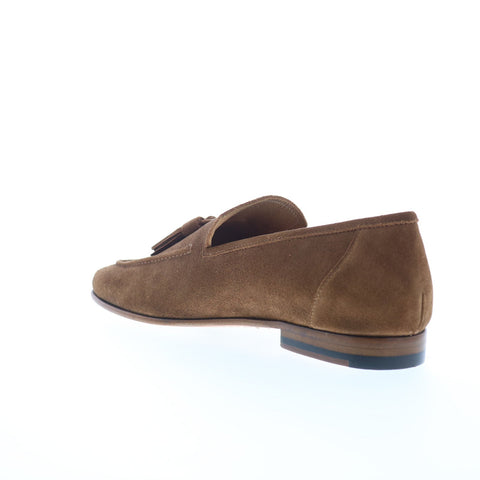 Mezlan English Tassel Loafer 21583 Mens Brown Suede Loafers Tasseled Shoes