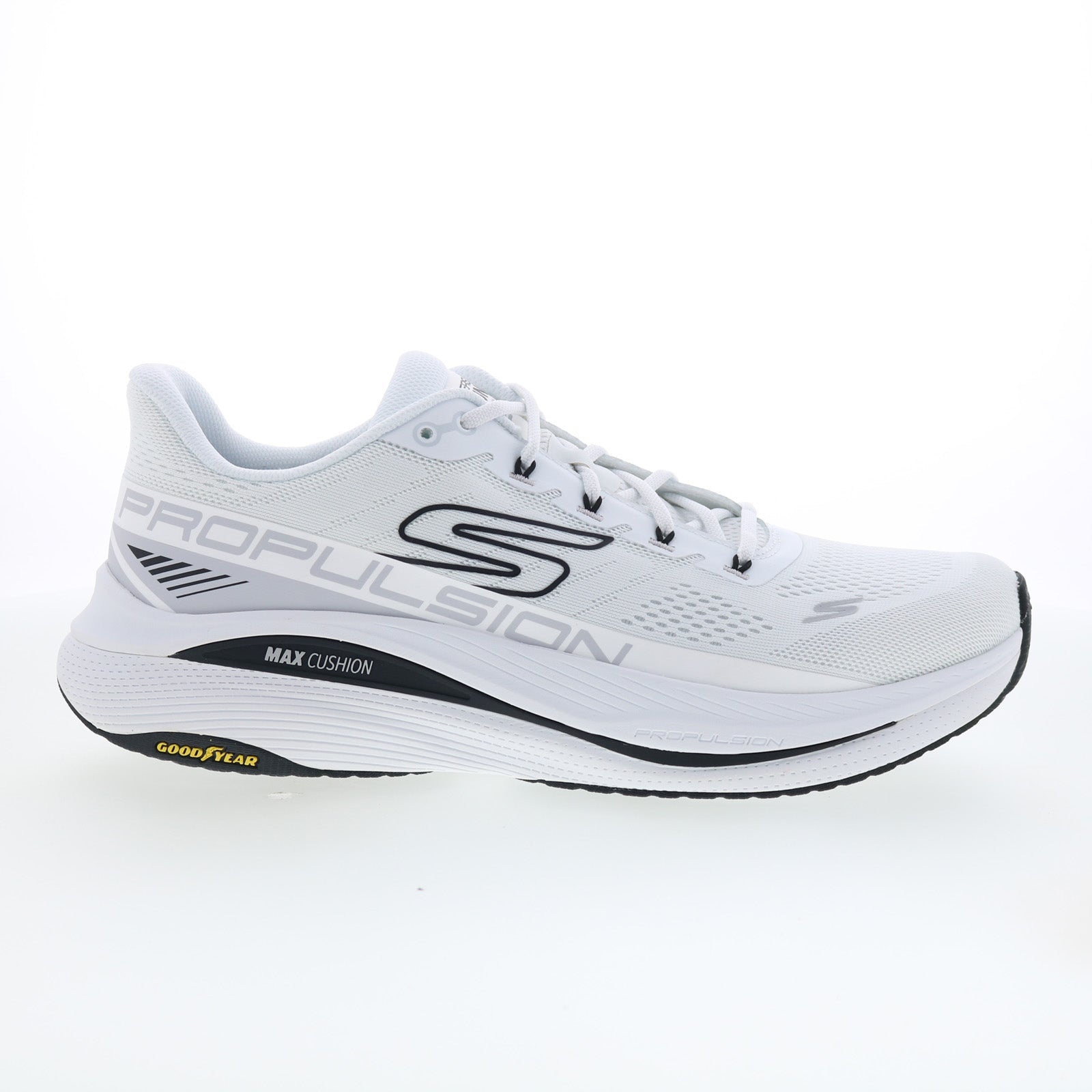 Skechers Max Cushioning Propulsion Mens White Athletic Running