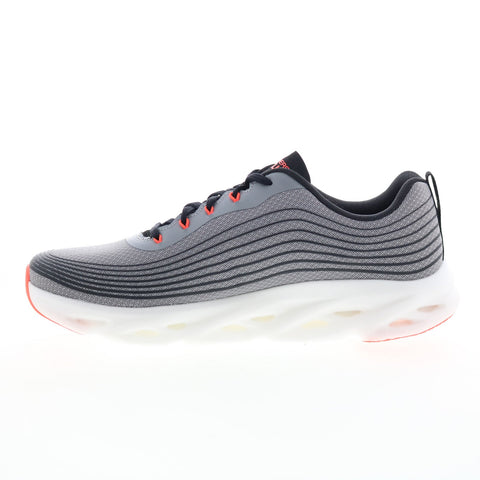 Skechers GO Run Swirl Tech Speed 220904 Mens Gray Athletic Running Shoes