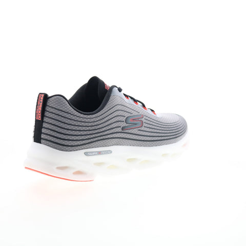 Skechers GO Run Swirl Tech Speed 220904 Mens Gray Athletic Running Shoes