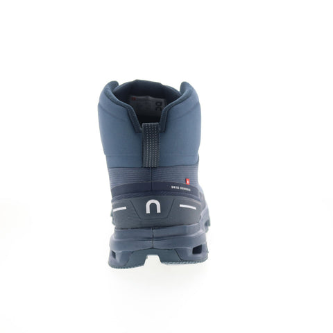 On Cloudrock Waterproof 29.99754 Mens Blue Mesh Lace Up Hiking Boots