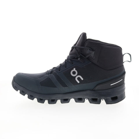 On Cloudrock Waterproof 23.99854 Mens Black Mesh Lace Up Hiking Boots