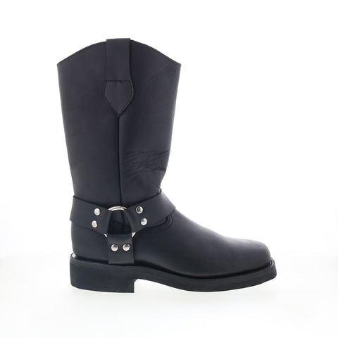Hitchcock 231 Mens Black Extra Wide 3E Leather Slip On Casual Dress Boots