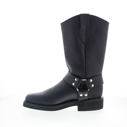 Hitchcock 231 Mens Black Extra Wide 3E Leather Slip On Casual Dress Boots