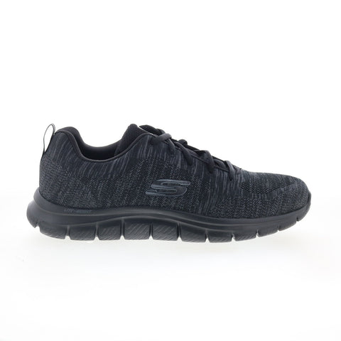 Skechers Track Front Runner Mens Black Wide Athletic Walking Shoes