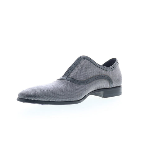 Mezlan Formal Slip On 23247 Mens Gray Leather Loafers & Slip Ons Casual Shoes