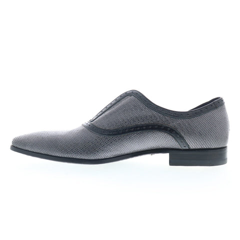 Mezlan Formal Slip On 23247 Mens Gray Leather Loafers & Slip Ons Casual Shoes