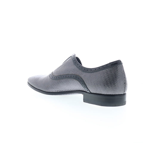Mezlan Formal Slip On 23247 Mens Gray Leather Loafers & Slip Ons Casual Shoes
