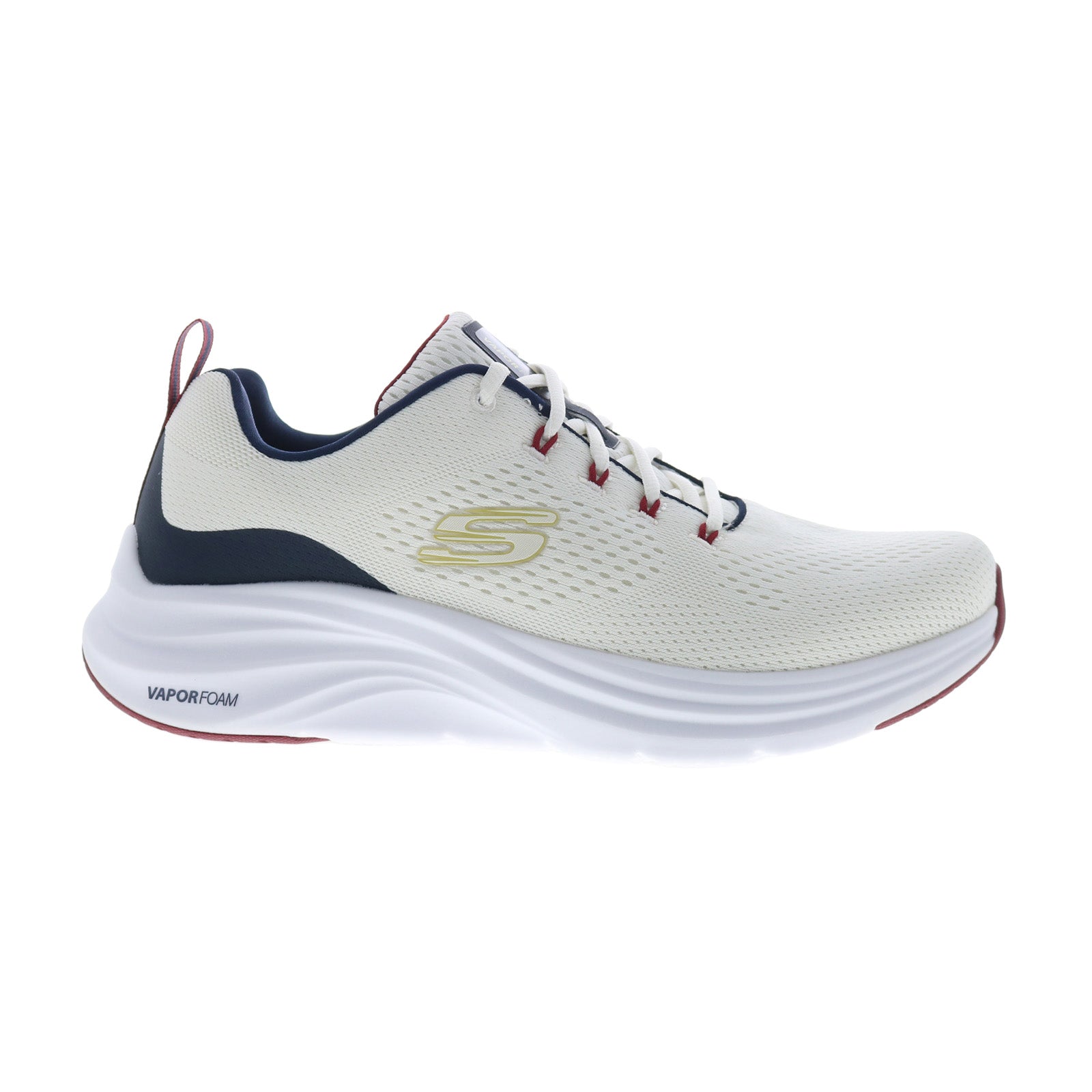 「RT-1887624379 Skechers Vapor Foam 232625 Mens White Mesh Lace Up Lifestyle
