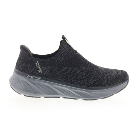 Skechers Relaxed Fit Edgeride Commissioner Mens Black Sneakers Shoes