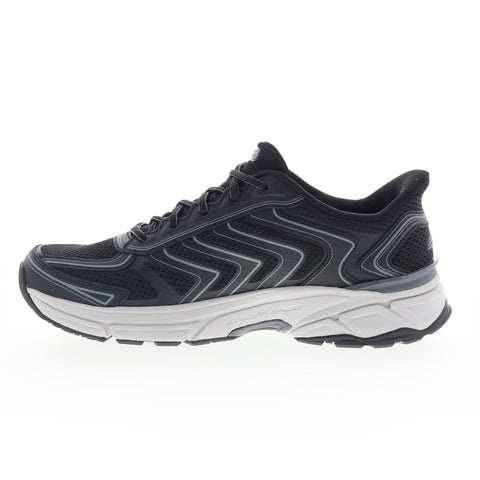 Skechers Slip-ins Stamina Sport Mens Black Leather LifeStyle Sneakers Shoes