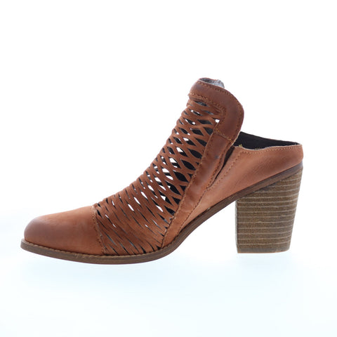 Diba True Landing Crew 23523 Womens Brown Leather Heeled Sandals Shoes