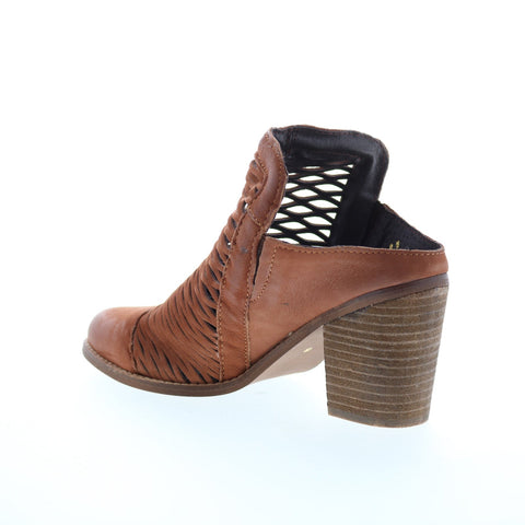Diba True Landing Crew 23523 Womens Brown Leather Heeled Sandals Shoes