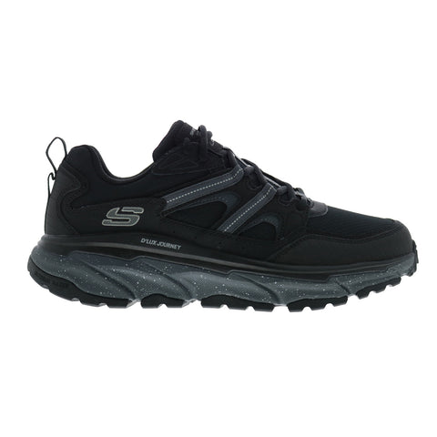 Skechers D'Lux Journey 237192 Mens Black Leather Athletic Hiking Shoes