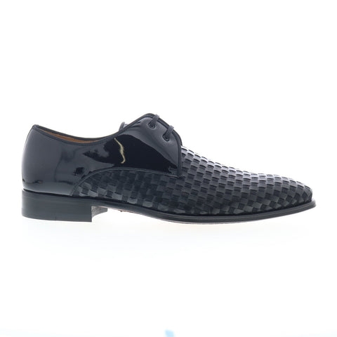 Mezlan Safaga Black Woven Derby 23739 Mens Black Leather Oxfords Casual Shoes