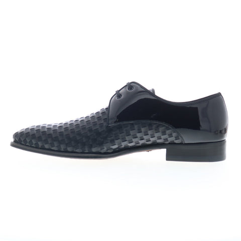 Mezlan Safaga Black Woven Derby 23739 Mens Black Leather Oxfords Casual Shoes