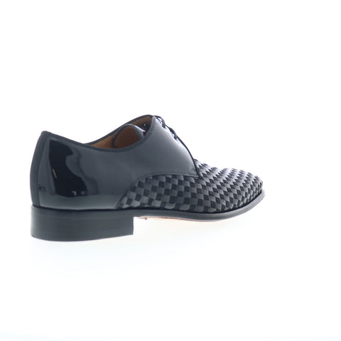 Mezlan Safaga Black Woven Derby 23739 Mens Black Leather Oxfords Casual Shoes