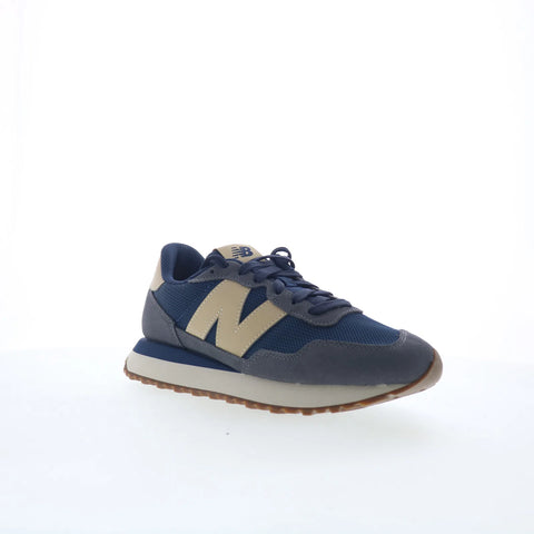 New Balance 237 MS237LON Mens Blue Suede Lace Up Lifestyle Sneakers Shoes