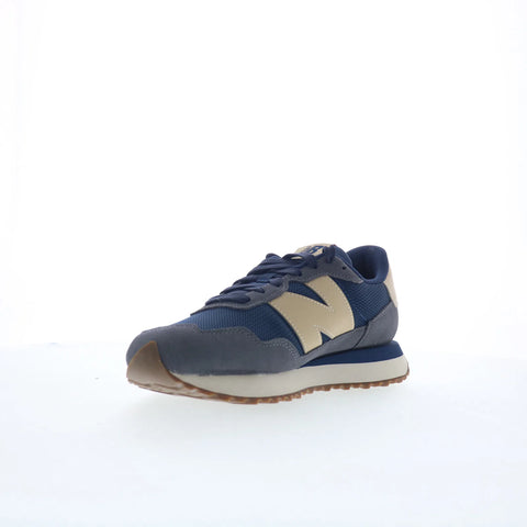 New Balance 237 MS237LON Mens Blue Suede Lace Up Lifestyle Sneakers Shoes