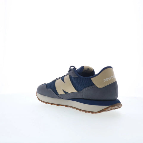 New Balance 237 MS237LON Mens Blue Suede Lace Up Lifestyle Sneakers Shoes