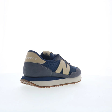 New Balance 237 MS237LON Mens Blue Suede Lace Up Lifestyle Sneakers Shoes