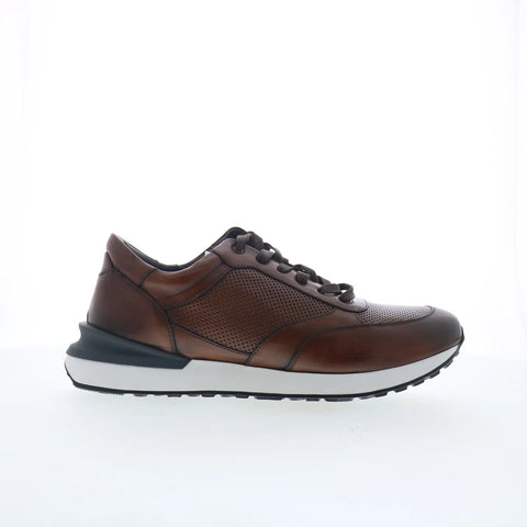 Johnston & Murphy 24-1466 Mens Brown Leather Lifestyle Sneakers Shoes