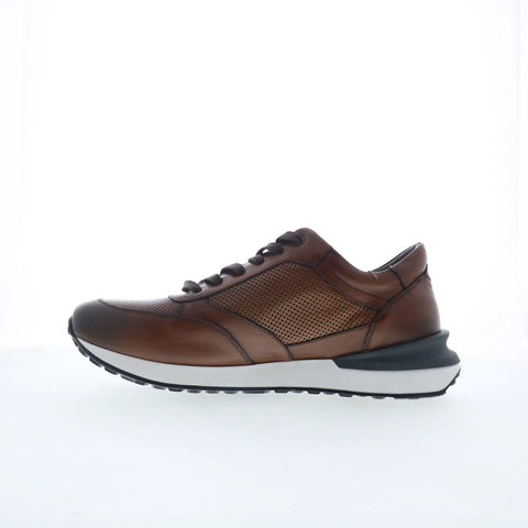 Johnston & Murphy 24-1466 Mens Brown Leather Lifestyle Sneakers Shoes