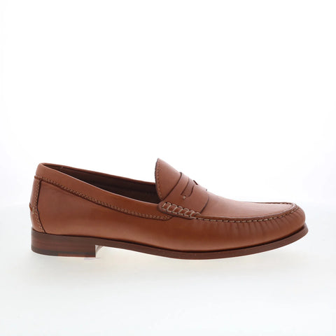 Johnston & Murphy 24-1590 Mens Brown Leather Loafers & Slip Ons Penny Shoes
