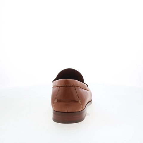 Johnston & Murphy 24-1590 Mens Brown Leather Loafers & Slip Ons Penny Shoes