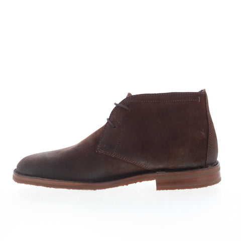 Johnston & Murphy 24-1646 Mens Brown Leather Lace Up Chukkas Boots
