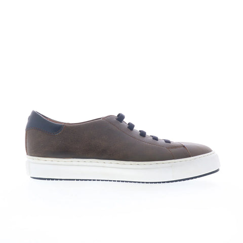 Johnston & Murphy 24-1676 Mens Brown Leather Lifestyle Sneakers Shoes