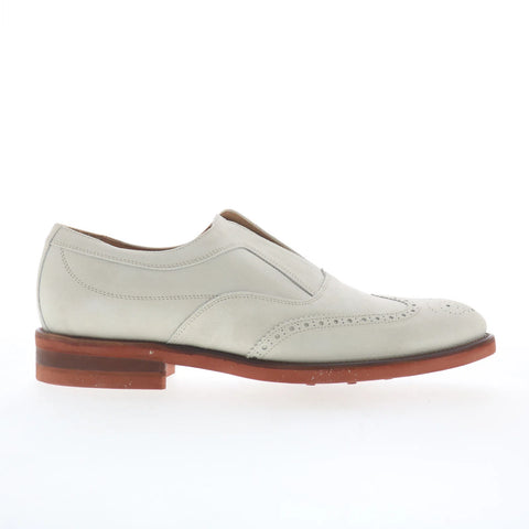 Johnston & Murphy 24-5672 Mens White Suede Loafers & Slip Ons Casual Shoes