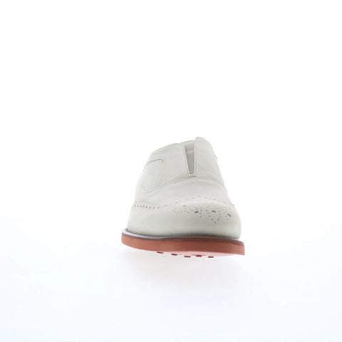Johnston & Murphy 24-5672 Mens White Suede Loafers & Slip Ons Casual Shoes