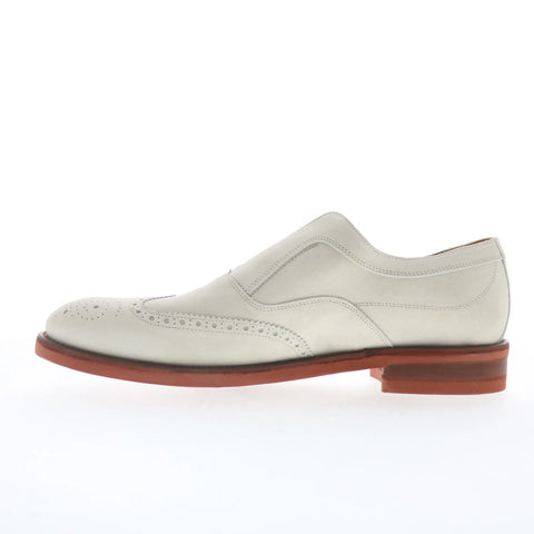 Johnston & Murphy 24-5672 Mens White Suede Loafers & Slip Ons Casual Shoes