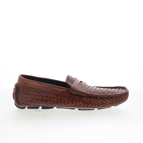 Johnston & Murphy 24-5682 Mens Brown Leather Loafers & Slip Ons Penny Shoes