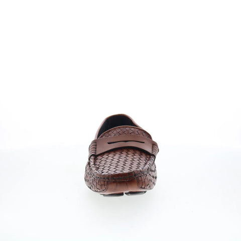 Johnston & Murphy 24-5682 Mens Brown Leather Loafers & Slip Ons Penny Shoes