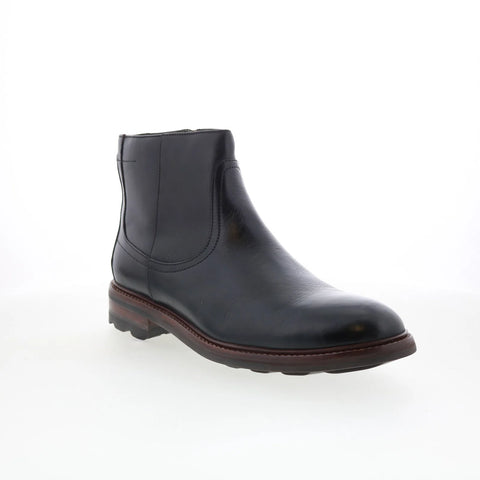 Johnston & Murphy 24-6085 Mens Black Leather Zipper Casual Dress Boots