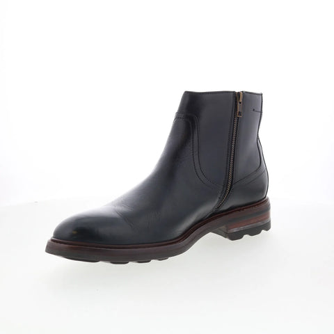 Johnston & Murphy 24-6085 Mens Black Leather Zipper Casual Dress Boots