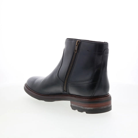 Johnston & Murphy 24-6085 Mens Black Leather Zipper Casual Dress Boots