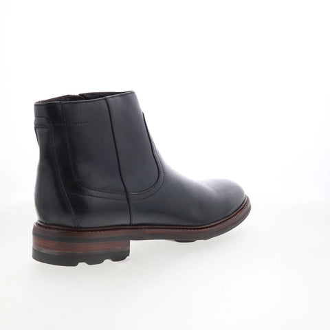 Johnston & Murphy 24-6085 Mens Black Leather Zipper Casual Dress Boots