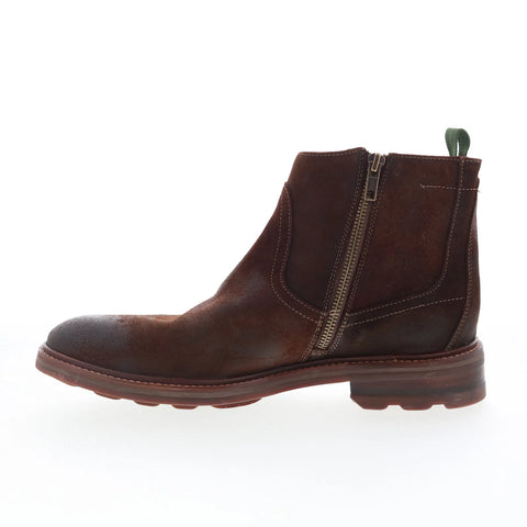 Johnston & Murphy 24-6090 Mens Brown Leather Zipper Casual Dress Boots