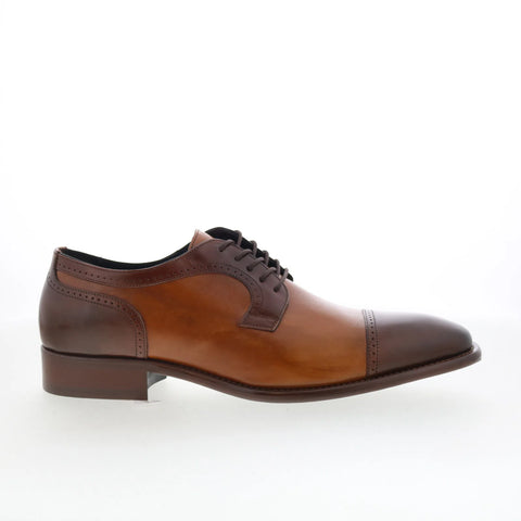 Johnston & Murphy 24-6202 Mens Brown Oxfords & Lace Ups Cap Toe Shoes